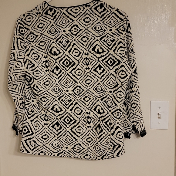 Bonita Black and White Patterned Jacket - 44 - Picture 4 of 9